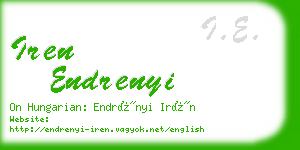 iren endrenyi business card